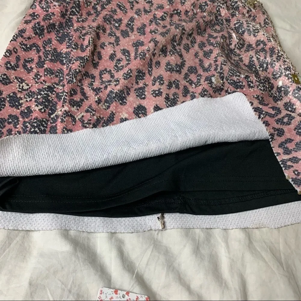 Free People Skinny Sequin Back-zip Mini Skirt TEDO